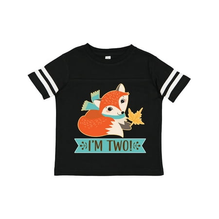 

Inktastic 2nd Birthday Woodland Fox I m Two Gift Toddler Boy or Toddler Girl T-Shirt