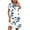 Blue, variant on Leesechin Womens UPF 50+ Short Sleeve T Shirt Dress V Neck Summer Floral Dresses Tie Waist Casual with Pockets