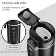 thumbnail image 2 of Hervidor eléctrico de viaje para coche de 12V/24V, taza calefactora para coche con tapa antiderrames, taza de viaje de café portátil, hervidor de control de temperatura para té y leche, 2 of 11