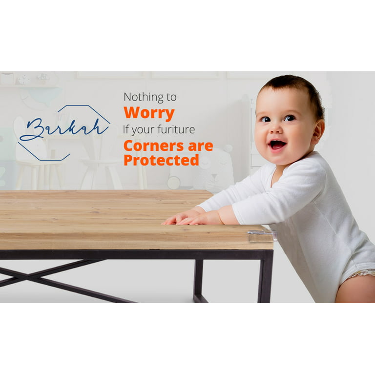 BABY PROOF ME 12 Pack Table Corner Protectors for Baby, Clear Furniture  Corner Guards & Edge Safety Bumpers, Round Baby Proof Bumper, Table Edges 
