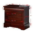 thumbnail image 2 of Louis Philippe Traditional 2-Drawer Nightstand Bedside Table, 2 of 3