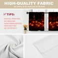 thumbnail image 4 of Orange Halloween Lantern Pumpkin Kitchen Tier Curtains for Windows, Blackout Valances Multilayer Polyester Window Treatments for Kitchen 2 Pack 26X24 Inches, 4 of 6