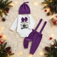 thumbnail image 2 of 12-18 Months Newborn Infant Baby Boy Halloween Outfit Pumpkin Long Sleeve Romper Overalls Suspender Pants And Hat Boys And Girls Baby Romper Pajamas Crawling Clothes, 2 of 9