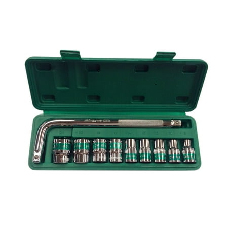 

8~24Mm Standard Hex Socket For Ratchet Wrench Spanner Metric 1/2 inch Drive Chrome Spanner With 38Mm/1.50 inch Green Belt Sleeve