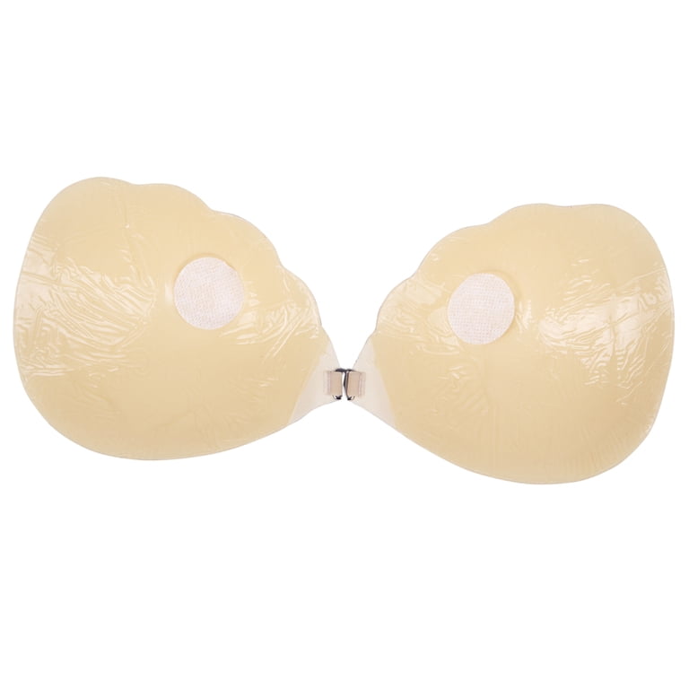LELINTA Push-up Bra Wing Shape Gel Strapless, Reusable Bras Adjustable Nude  Self Adhesive Invisible Backless for Wedding Dress/Evening Gowns, Cup D