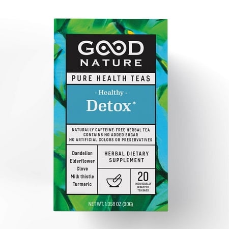 Good Nature Organic Healthy Detox Tea 20 Individually Wrapped Bags Pack Of 6