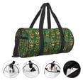 thumbnail image 5 of Haiem Mask And Palm Leaves Pattern Gym Bag for Women Men, Waterproof Travel Duffel Bags, Personal Item Travel Bag Weekender Bag with Shoes Compartment & Wet Pocket, 5 of 8