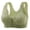 Green, variant on Women's Front Closure Yoga Bra with Adjustable Side Buckles Lace Trim Seamless Comfort for Sleep Movement, Green, Size L
