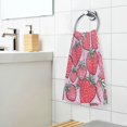 thumbnail image 3 of Yayeee 2 Pack Hand Towels for Bathroom 100% Cotton 16" x 28" Soft Absorbent Kitchen Towel, Sweet Strawberry, 3 of 7