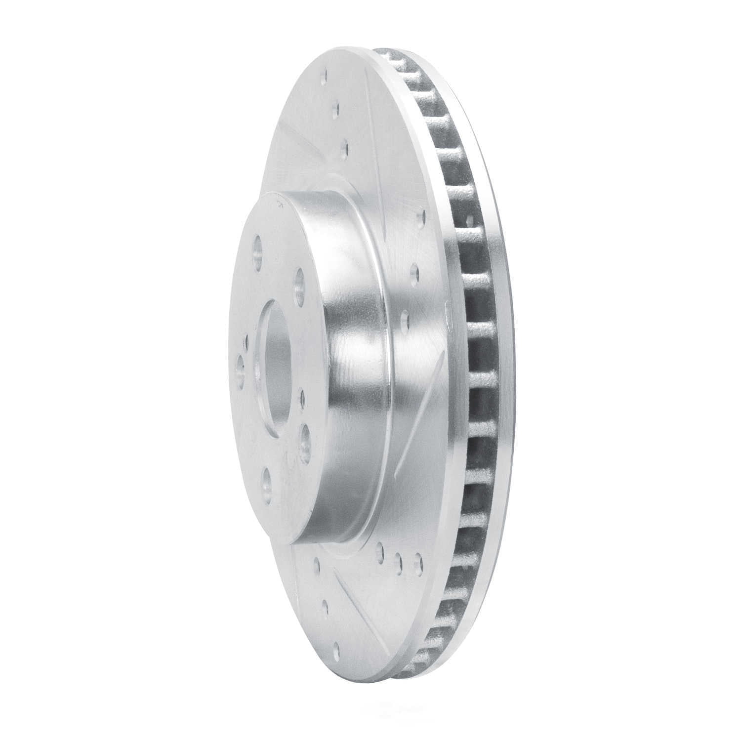 Dynamic Friction Company 631-76087R DFC Brake Rotor - Drilled And Slotted - Silver