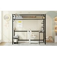 thumbnail image 5 of Twin Loft Bed Frame With Desk And Storage For Small Rooms Easy To Assemble Metal Bunk Bed With L Shaped Desk And Charging Station, 5 of 9