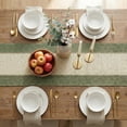 thumbnail image 6 of Sm:)e Rustic Farmhouse Dark Green Paper Braided Table Runner 12x36 Inch, Seasonal Christmas Woven Decoration for Kitchen Dining, Home & Party Use, 6 of 6