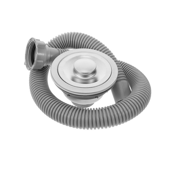 HOOWIFFY Grey Sink Drain Pipe Kit for Bathroom and Kitchen, Easy Install, Leak Resistant, 1 Set