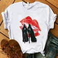 thumbnail image 2 of Babysbule Women's Tops Women's Fashion Floral Graphic Print Short Sleeve T-Shirt Casual Blouse, 2 of 3