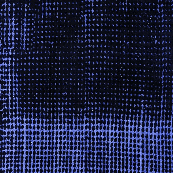 Ahgly Company Indoor Square Abstract Blue Modern Area Rugs, 6' Square