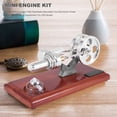 thumbnail image 1 of Hot Air Stirling Engine Twin Flywheels Education Toy Electricity Power Generator Science Experiment Toy Gift Model, 1 of 8