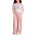 thumbnail image 2 of Otqutp Girls Wide Leg Sweatpants Flowing Loose Baggy Pants Cute Track Pants for Teen Straight Leg Activewear Joggers, 2 of 8