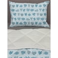 thumbnail image 3 of Nautical Comforter & Sham Bedding Set, Underwater Life Themed Pastel Pattern of Ocean Corals and Plants, 3 pcs Duvet Set Microfiber Filling Quilt, 5 Sizes, Pale Blue Sea Blue, by Ambesonne, 3 of 4