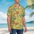 thumbnail image 5 of Fotbe Floral With Butterflies Hawaiian Shirt For Men Unisex Summer Beach Casual Short Sleeve Cotton Linen Button Down Shirts-Xx-Large, 5 of 9