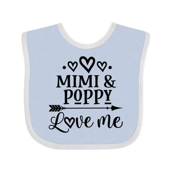 Inktastic Mimi and Poppy Love Me Boys or Girls Baby Bib