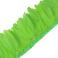 thumbnail image 2 of HUONA 2M Feather Fringe Trim Feather Tassels Fluffy Feather Fringe Trimming DIY Feather Clothing Hat Stage Performance Props Handmade Goose Feather Decoration Light Green, 2 of 10