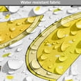 thumbnail image 5 of Melon Dining Chair Pad, Abstract Yellow Color Palette Watermelon Slices, Water Resistant Pillow with Straps for Kitchen Seats, 6 Pieces Set, Yellow White Pale Orange, by Ambesonne, 5 of 5