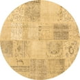 thumbnail image 1 of Ahgly Company Indoor Round Patchwork Brown Transitional Area Rugs, 4' Round, 1 of 4