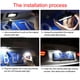 thumbnail image 4 of Scienceny 1 par de luces LED para matrícula de 12V, reemplazo de coche para Citroen C3-C5 206/207/307/308/406/407 Type3 Scienceny  CZ8212-00B, 4 of 6