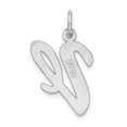thumbnail image 4 of 925 Argent Sterling Délicate Lettre V Nom Initial Monogramme Collier Pendentif Pendentif, 4 of 8
