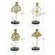 thumbnail image 2 of Ilios Innova | Set de 4 Portavelas Decorativos, Diseño de Hojas Metálicas Doradas con Base de Mármol Verde, Estilo Contemporáneo para Decoración, 2 of 9