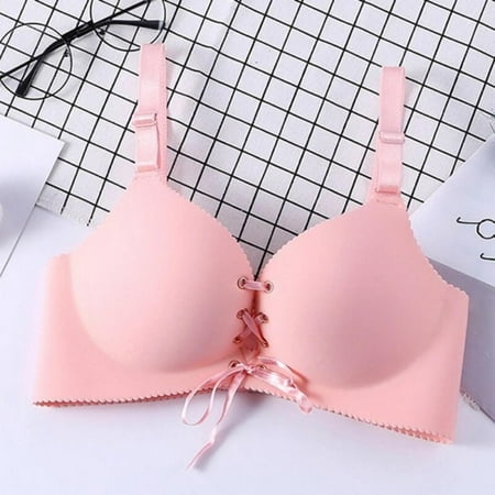 

50% Off Clear! Womens Elegant Bras Glossy Strap One-Piece Seamless And No Steel Ring Gather Bra