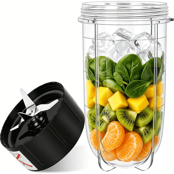 CURYMAY Replacement Cross Blade 16Oz Cup Set for Replacement Parts Compatible with 250 W Mb1001 Blender