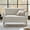 Stripe, variant on Tina's Home 50" Farmhouse Loveseat Sofa, Stripe Blue Upholstered Couch with Wide Seat, Sloped Arms and Solid Wood Bobbin Legs
