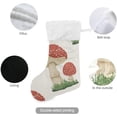thumbnail image 2 of SKYSONIC Mushroom Christmas Stocking Personalized Large Candy Stocking Hanging Gift Xmas Stockings Decoration for Family Holiday Party Ornaments Decor Fireplace, 2 of 7