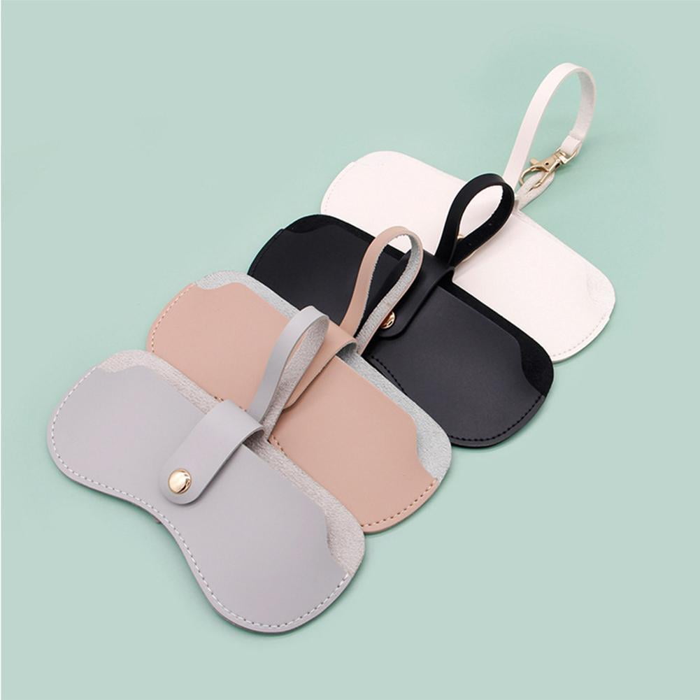 ZXCVWWE Soft Leather Sunglasses Bag, Portable Soft Leather