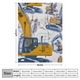 thumbnail image 4 of PRATYUS Excavator Car Flannel Blanket for Sofa Couch Cartoon Construction Truck Throw Blanket Son Machinery Vehicles Print  Fuzzy Blanket  50x60in, 4 of 6