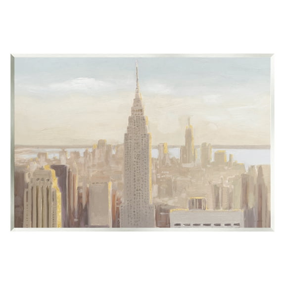 Stupell Industries Manhattan Dawn Painting Travel & Places Painting Unframed Art Print Wall Art, 15 x 10