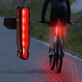 thumbnail image 1 of Luz trasera de bicicleta recargable, luces traseras LED rojas para bicicleta, 6 modos de luz, luz trasera láser para bicicleta, luz de advertencia de seguridad para ciclismo, 1 of 5