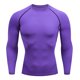 thumbnail image 1 of Camiseta deportiva ajustada de manga larga para hombre, de compresión, de secado rápido, para correr, con lunares blancos y rojos, 1 of 5