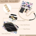 thumbnail image 3 of FORMRS Women Crossbody Purse with Chain Strap Vegan Leather Shoulder Handbag, Green Retro Shapes, 3 of 7