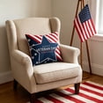 thumbnail image 4 of Patriotic 4th Of July Pillow Covers USA Flag Bald Raptor Polyester Cushion Cases For Sofa Home Decor, 4 of 6