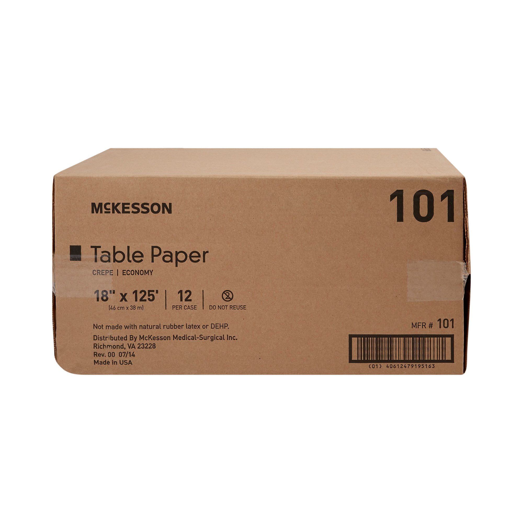 Vakly 21''x125' Standard White Crepe Exam Table Paper (Medical Pattern Paper)