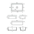 thumbnail image 7 of Tosca Farmhouse Fireclay 30" Kitchen Sink with Grid, Cutting-Board and Strainer in White, 7 of 7