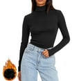 thumbnail image 5 of fatyb Womens Turtleneck Thermal Tops Fleece Lined Undershirts Long Sleeve Soft Casual Underwear Tshirts, 5 of 7