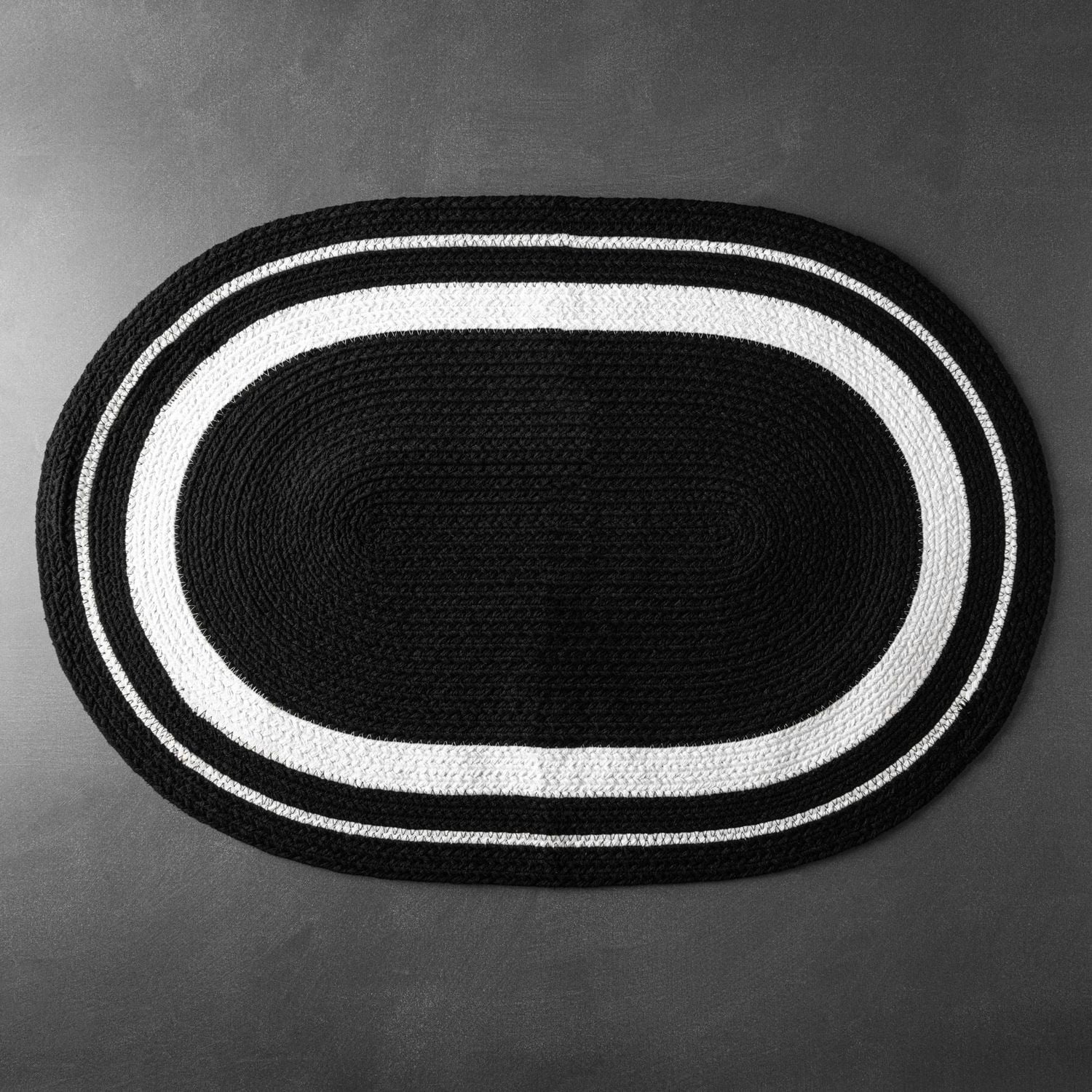 Tapis de cuisine Thyme & Table, noir et blanc textiles de cuisine