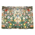 thumbnail image 7 of Yayeee Kitchen Curtains Tier Pair Light Filtering 27"x36" Rod Pocket Short Cafe Window Panel, Beige Floral Garden, 7 of 7