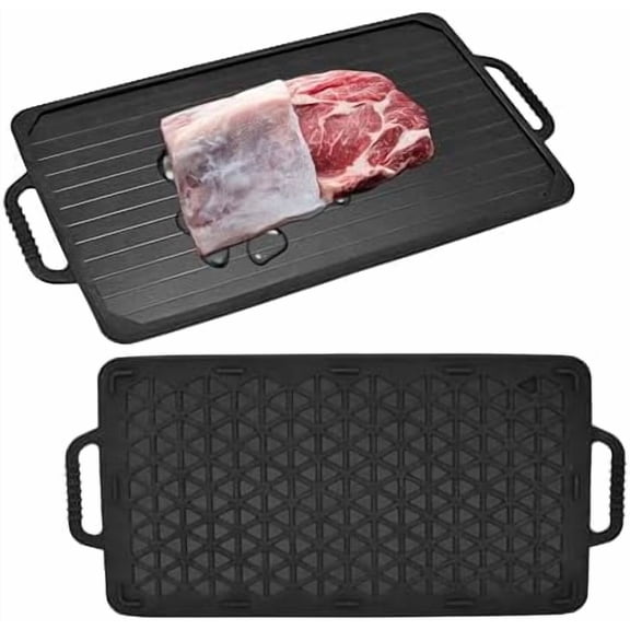 Defrosting Tray for Frozen Meat, Aluminum Conductive Thaw Plate for Frozen Meat, Defrosting Gadget Preserves Natural Flavors, Easy to Clean Kitchen & Grilling Tool111
