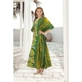 thumbnail image 3 of HAPPY BAY Women's Summer Batik Caftan Loungewear House Dashiki Dress Kaftan Nightshirts for Women Sleepwear 2X-3X Fern, Floral, 3 of 4