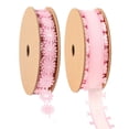 thumbnail image 2 of LaRibbons Ultrasonic Cut 3/4" Pink Daisy/1" Pink Organza Heart Bundle | 20 Yards, 2 of 5