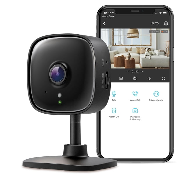 TP-Link Nueva cámara de seguridad interior Tapo 2K para monitor de bebé, cámara para mascotas | Detección de movimiento | Audio bidireccional | Visión nocturna | Almacenamiento en la nube y en tarjeta